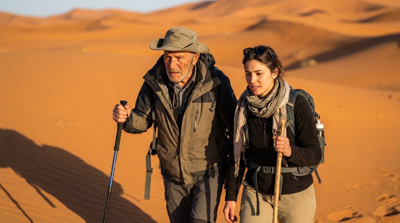 A 86 anni, attraversa il deserto del Sahara grazie a sua nipote: 60 km che cambiano tutto