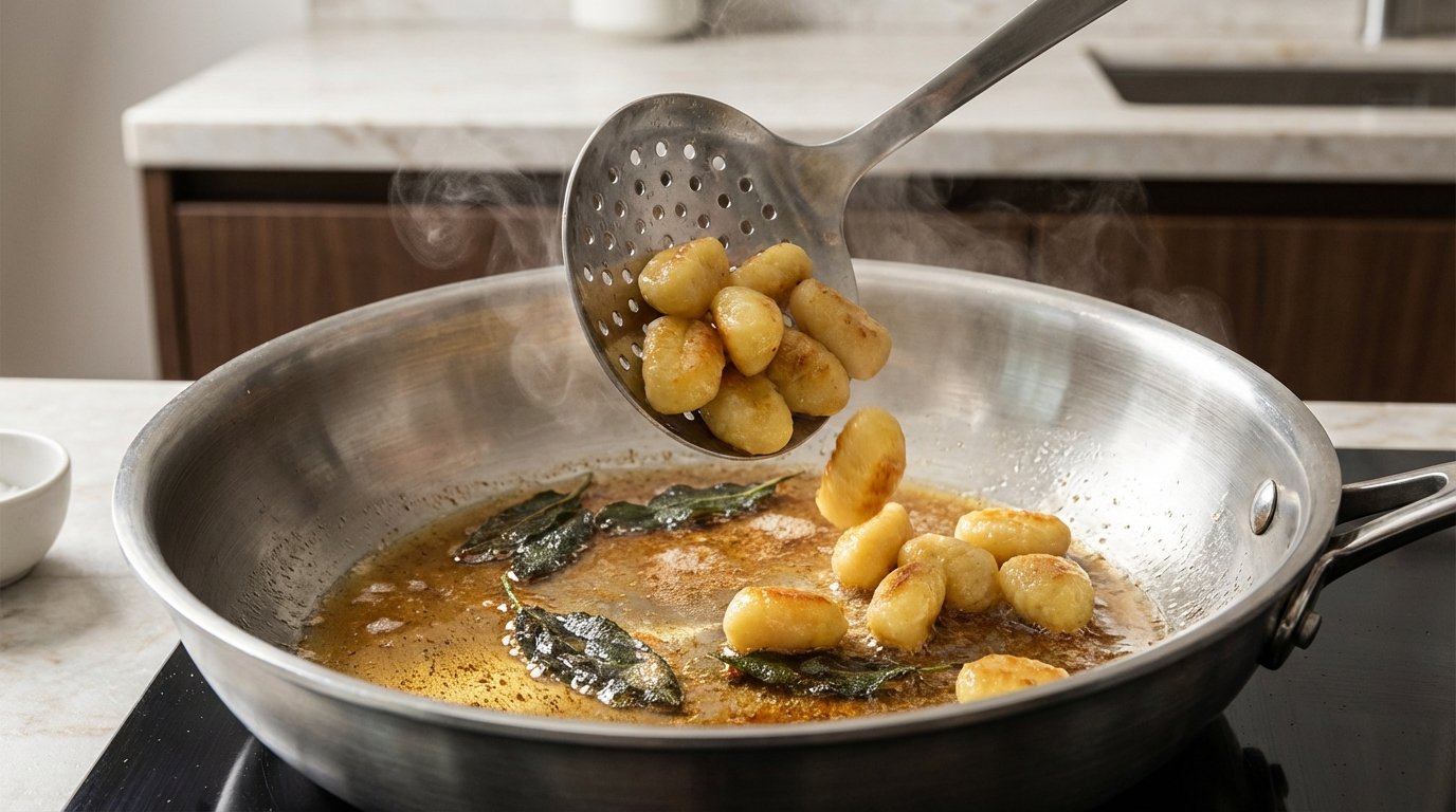 « Anche mio marito che non ama cucinare li riesce perfettamente » : gnocchi al burro di salvia express