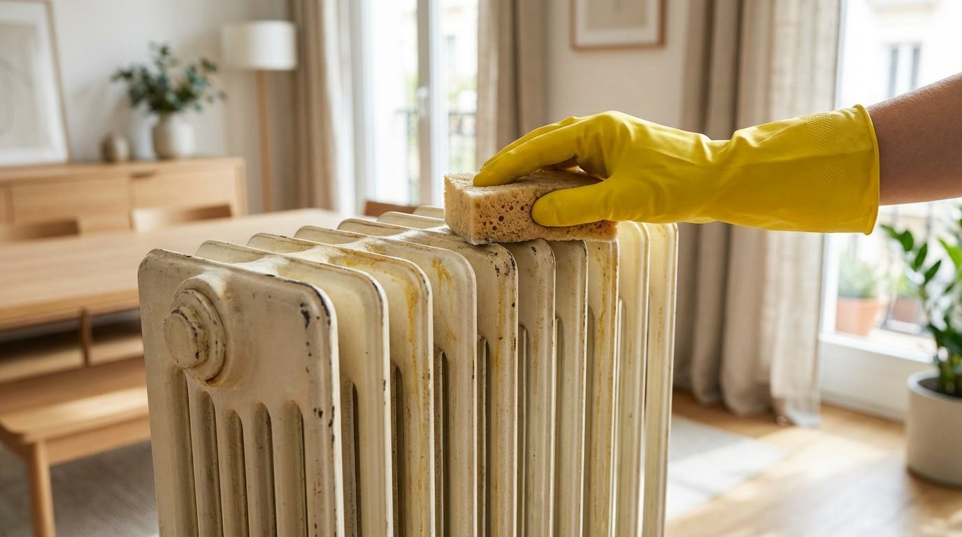 Basta con i radiatori ingialliti in primavera: questa miscela casalinga sorprendente li rende di nuovo bianchi senza un colpo di vernice