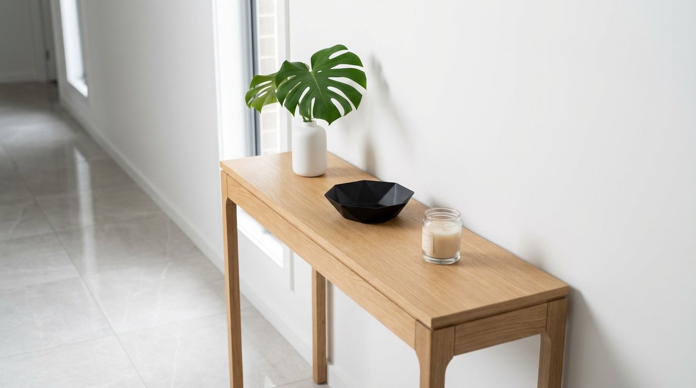 Finiti i corridoi vuoti e tristi: questo grazioso piccolo mobile stretto si adatta perfettamente agli spazi piccoli