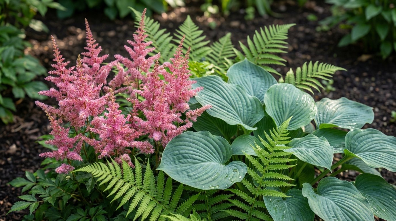 Giardino scuro e massiccio di astilbe fallito? ecco le 22 piante d’ombra da associare prima che sia troppo tardi