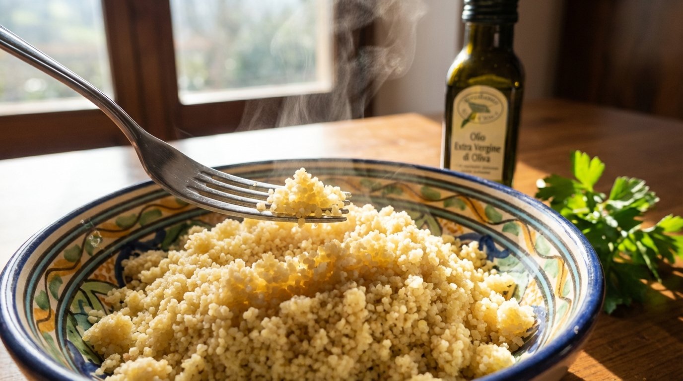 In 10 minuti, questa tecnica imita la cottura della semola nella cuscussiera, senza attrezzatura