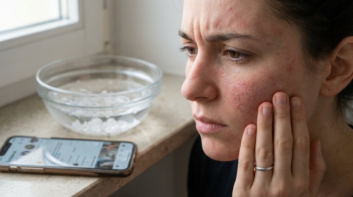 Lavare il viso con acqua e sale: la nuova ossessione skincare su TikTok non piace agli esperti