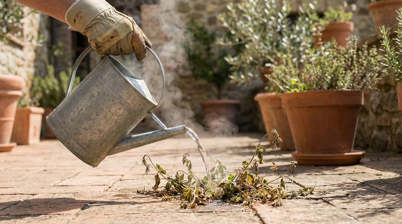 Non solo sale: ecco la ricetta definitiva per un diserbante naturale potentissimo
