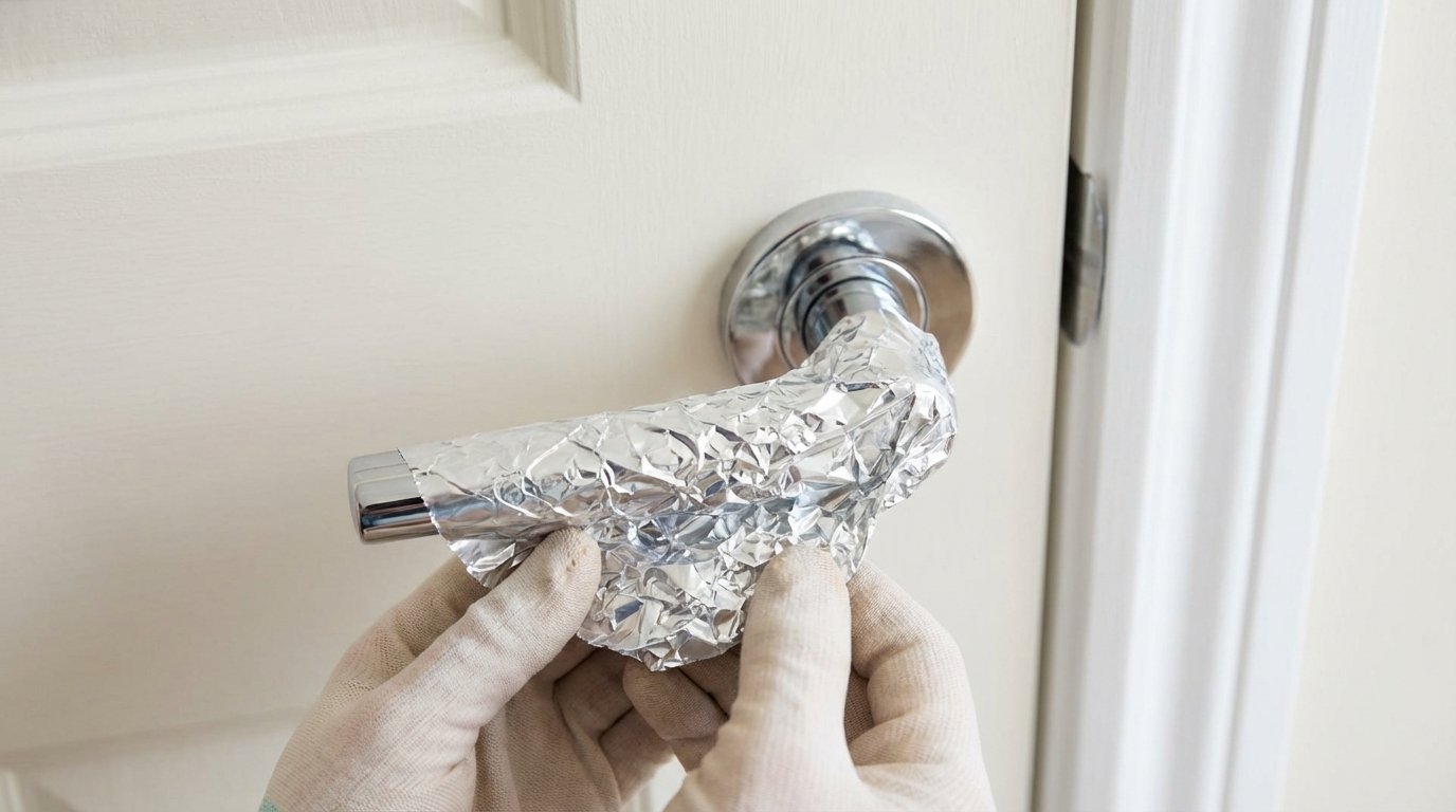 Perché mettere carta di alluminio sui pomelli delle porte quando si fanno lavori in casa