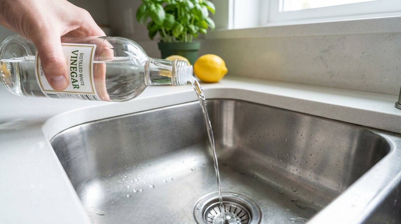 Perché versare aceto nello scarico elimina i cattivi odori e come farlo nel modo giusto