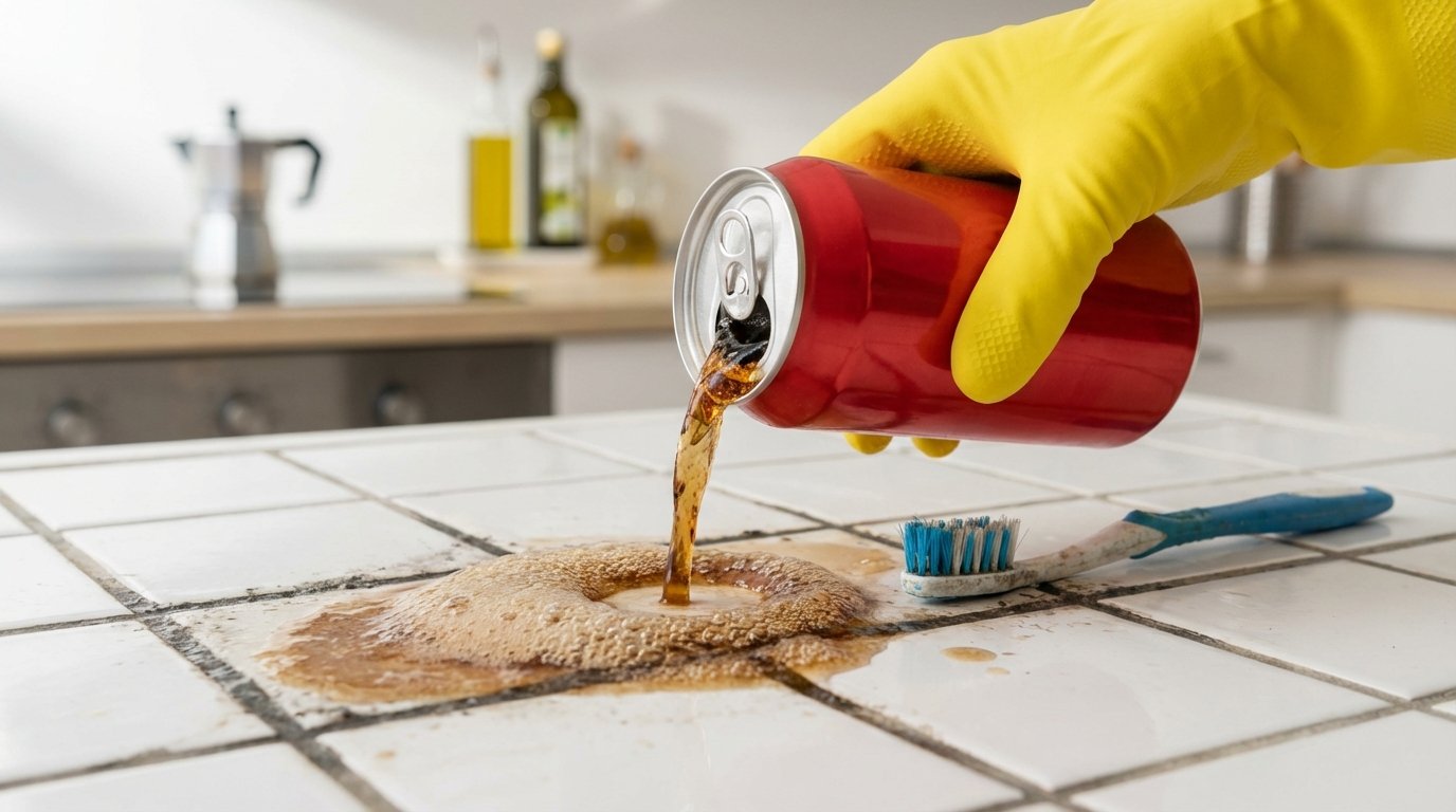 Questa bevanda fa miracoli per pulire le fughe delle piastrelle, a condizione di usarla bene