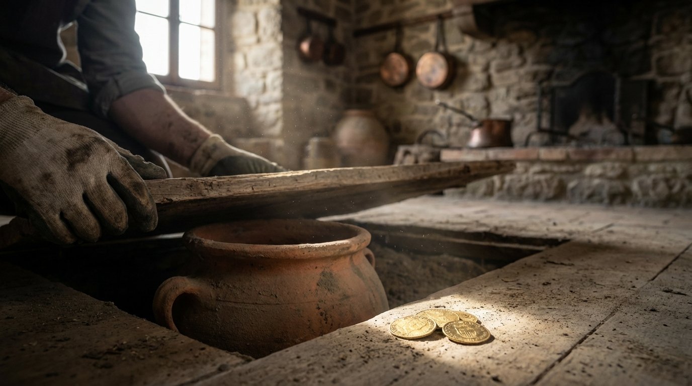 Rinnovando la loro cucina, scoprono sotto il pavimento un tesoro storico stimato a più di 70.000 €