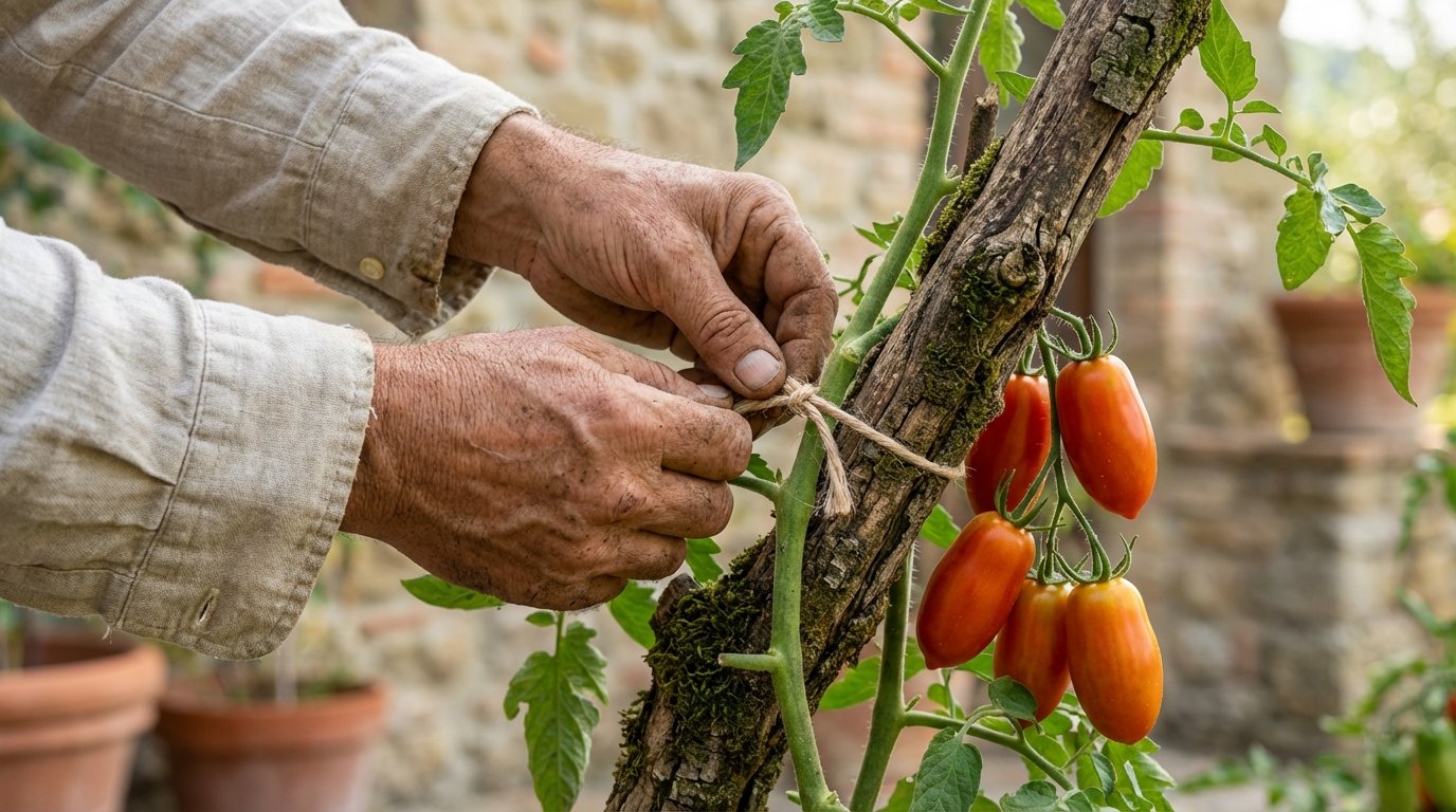 Smettete di comprare tutori da giardino: questi rifiuti nascosti a casa vostra fanno crescere meglio i vostri pomodori