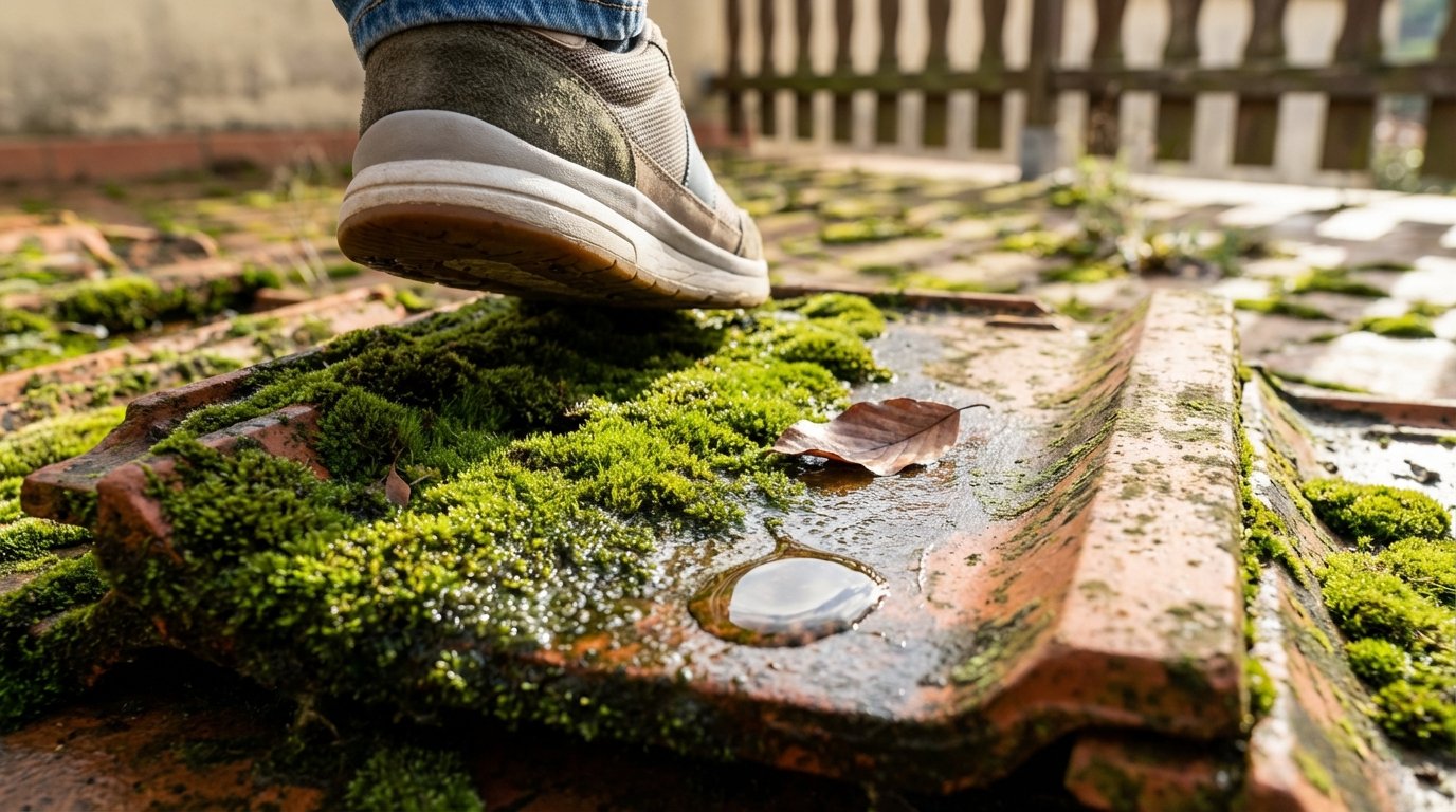 Terrazza scivolosa: non fate più questo errore, questi 4 ingredienti di cucina salvano le vostre lastre dal muschio